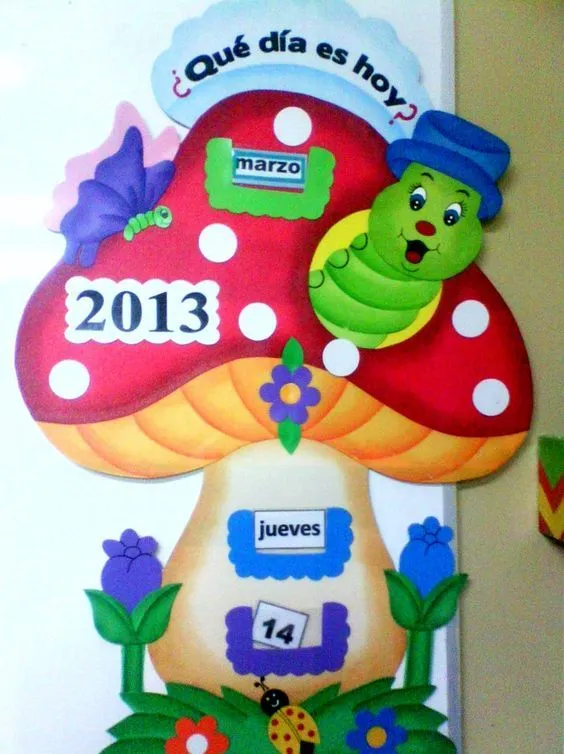 calendario para niños en goma eva | Murales | Pinterest