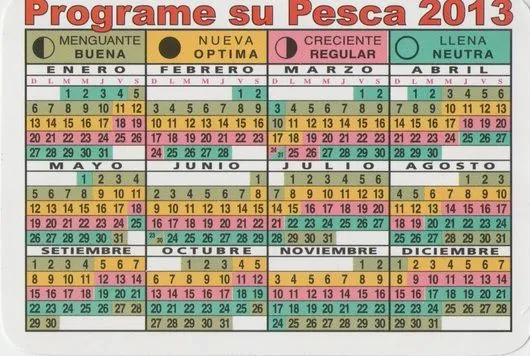 Calendario de pesca chile - Imagui