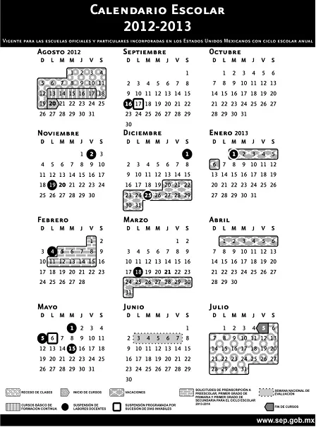 Calendario SEP 2012-2013 - La Economia