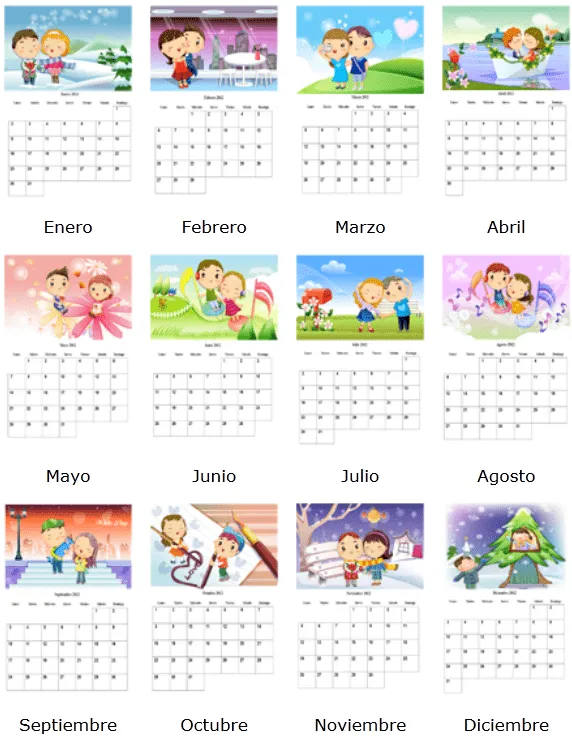 Calendarios 2012 - Infantil ~ Blog EsTuSalud