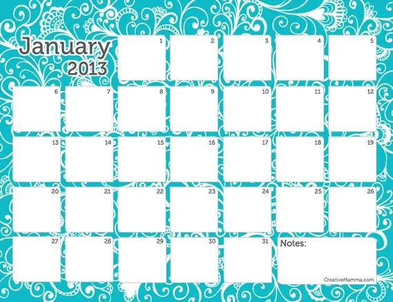 Calendarios 2013 para imprimir - Kabytes