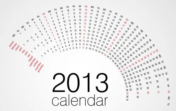 Calendarios 2013 en semanas - Imagui