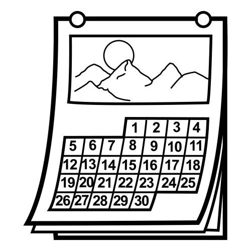 Pinto Dibujos: Calendario para colorear