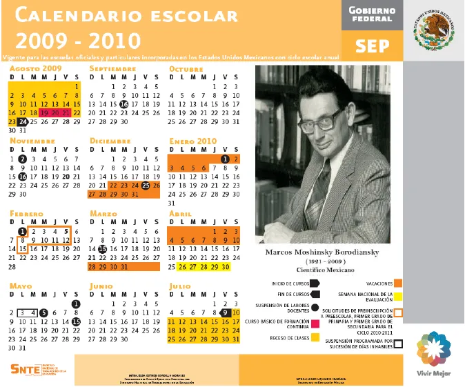 Calendarios Escolares 2009 2010 (escolar.com.mx) ::..