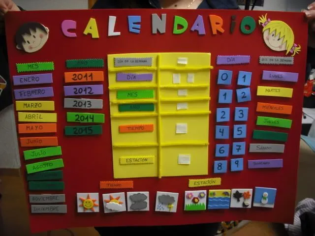 Calendario infantil de foamy - Imagui