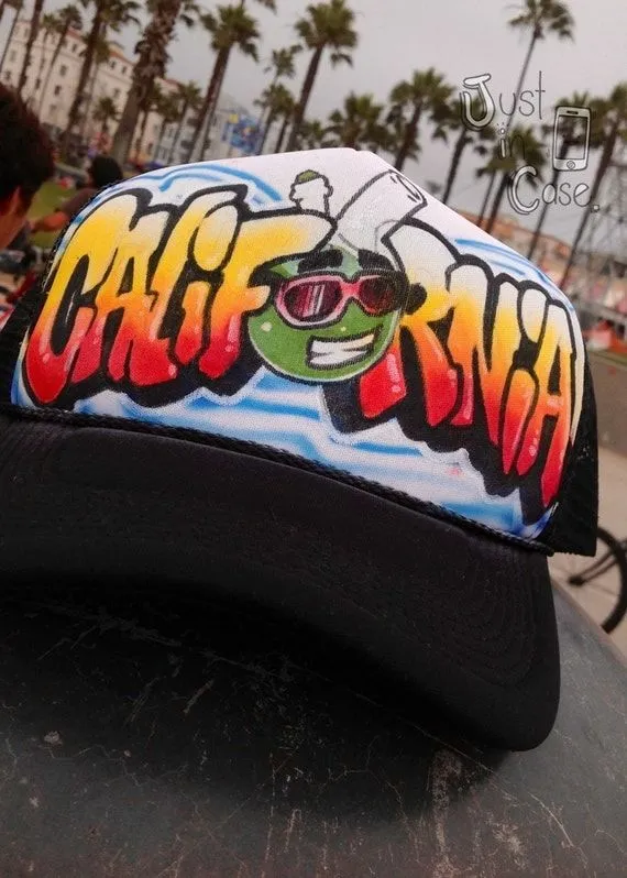 CALIFORNIA Graffiti bong hierba / pintado a mano por JustInCaseLA