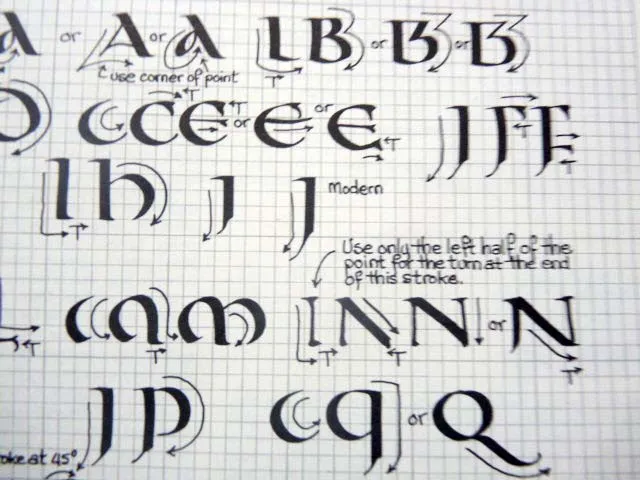 caligrafia, arte y diseño: El alfabeto uncial
