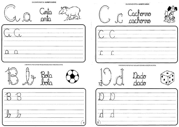 Caligrafia infantil abecedario - Imagui