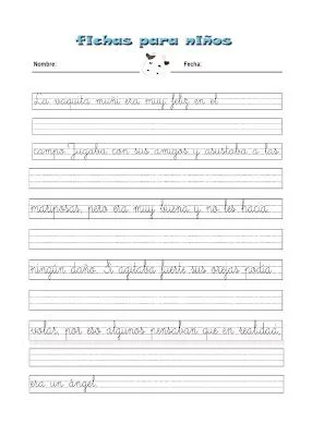 Ejercicios de caligrafia para niños - Imagui