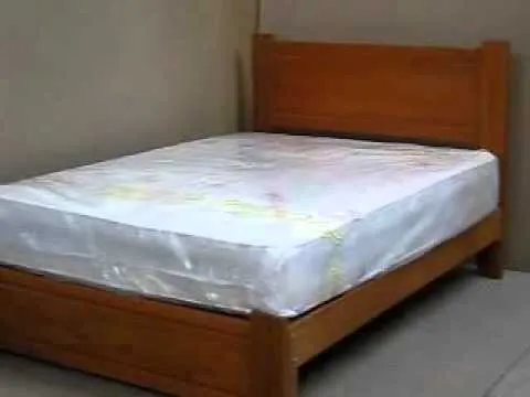 cama 2 plazas madera tornillo - YouTube