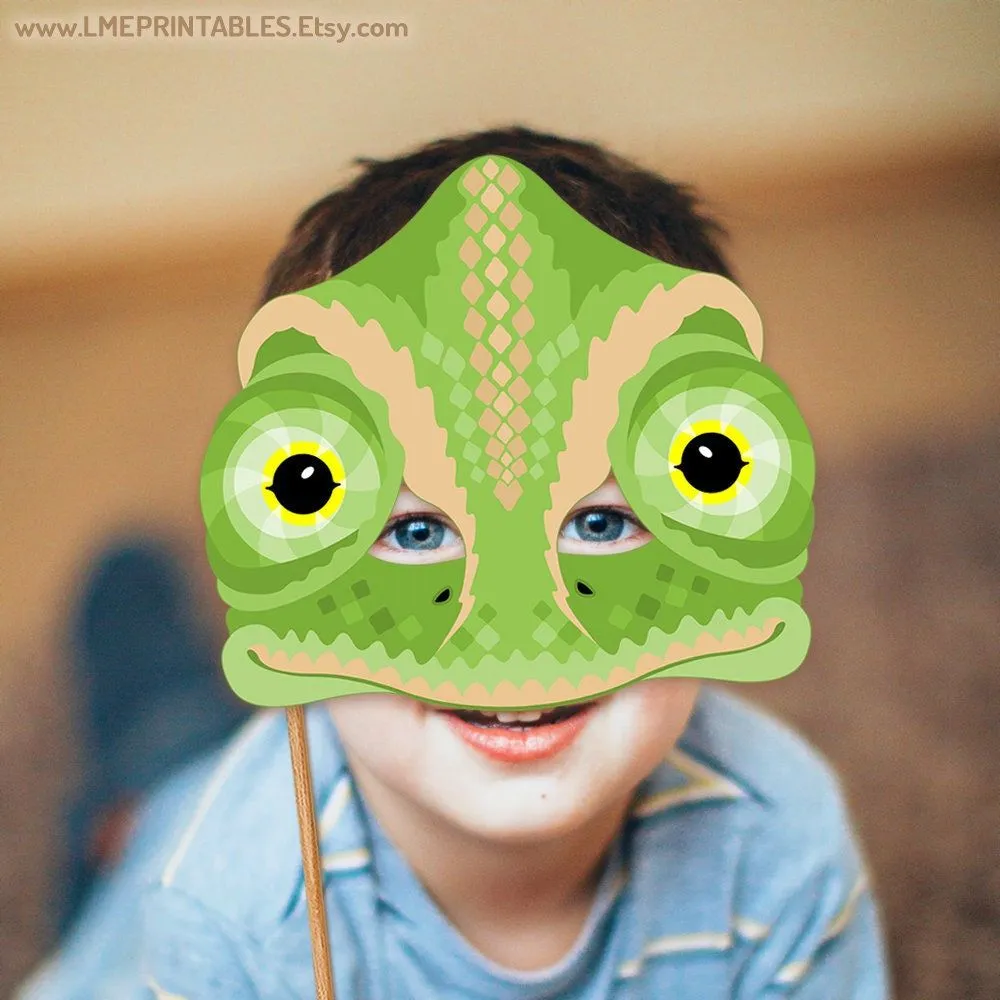 Camaleón Máscara imprimible DIY Disfraz de Halloween Reptil Lagarto DIY  Máscara de papel Animal Gecko Iguana Fiesta de cumpleaños Juego DressUp Kid  Adult Snake - Etsy México