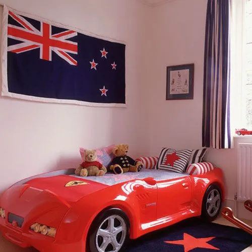 Otro dormitorio infantil con cama coche | Decoideas.Net