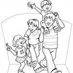 Dibujo de familia caminando | Dibujos de Familias para Pintar ...