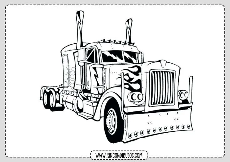 Camion para Colorear - Rincon Dibujos | Camion dibujo, Semicamiones, Camión  de volteo