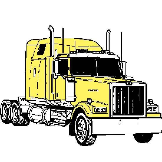 camiones americanos para colorear - Dibujos de vehículos para ...