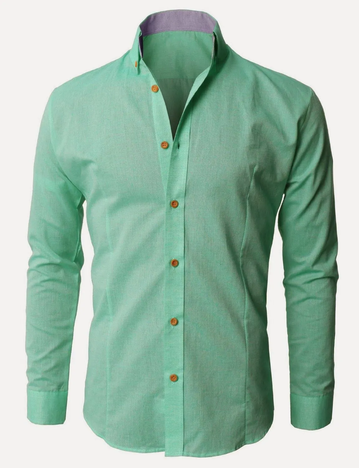 Camisas de Vestir : Camisa de lino verde Camisas de Vestir : Camisa de lino verde