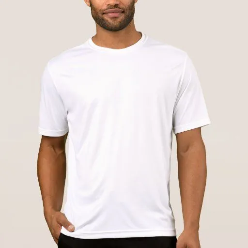 Camiseta para hombre blanca llana de la Micro-Fibr Playera | Zazzle