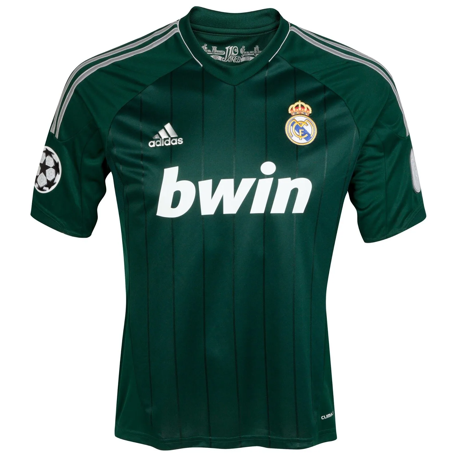 Camiseta Real Madrid 2012-2013 verde con Xabi Alonso OFICIAL ...