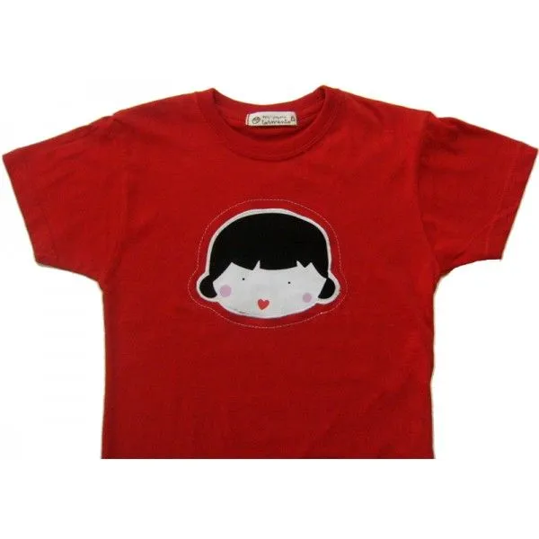 camiseta roja con muñeca - Baby Mandarina