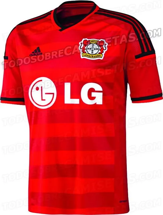 Primera camisetas de futbol del Bayer Leverkusen para la temporada ...