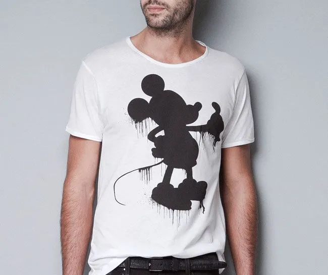 Camisetas Mickey Mouse en Zara