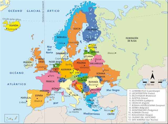 xeografiarte: Mapa político de Europa