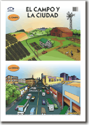 Dibujos del campo y la ciudad para colorear - Imagui