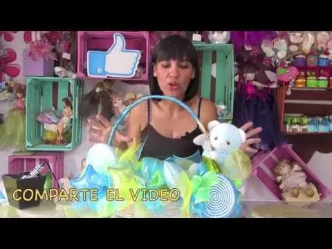CANASTA //CENTRO DE MESA BABY SHOWER // BOLOS - YouTube