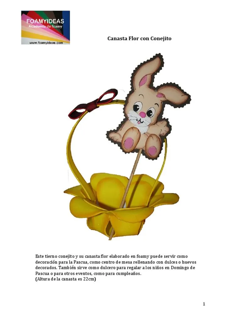 Canasta Conejo para Pascua | PDF | Pinturas | Medios de arte