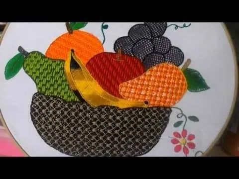 puntada fantasia canasta de frutas - YouTube