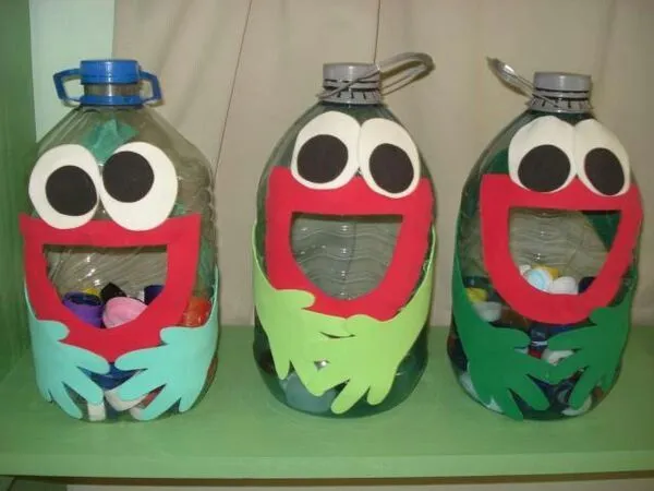 Canastas con botellas de plastico - Imagui