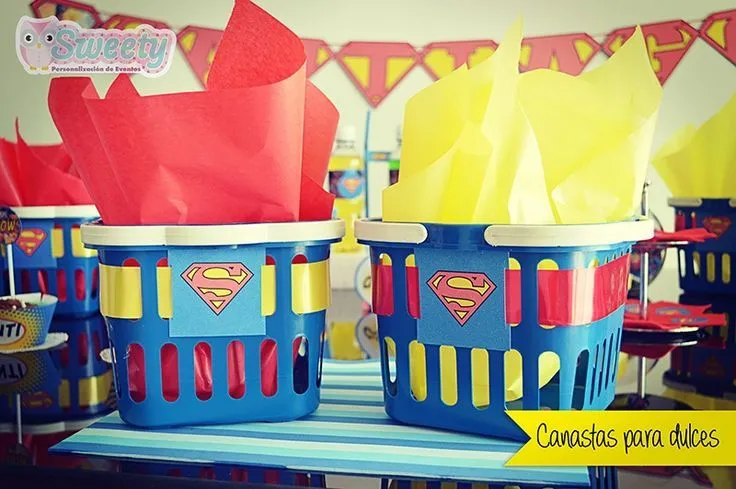 Canastas para dulces con diseños de Superman #Sweety #Superman ...