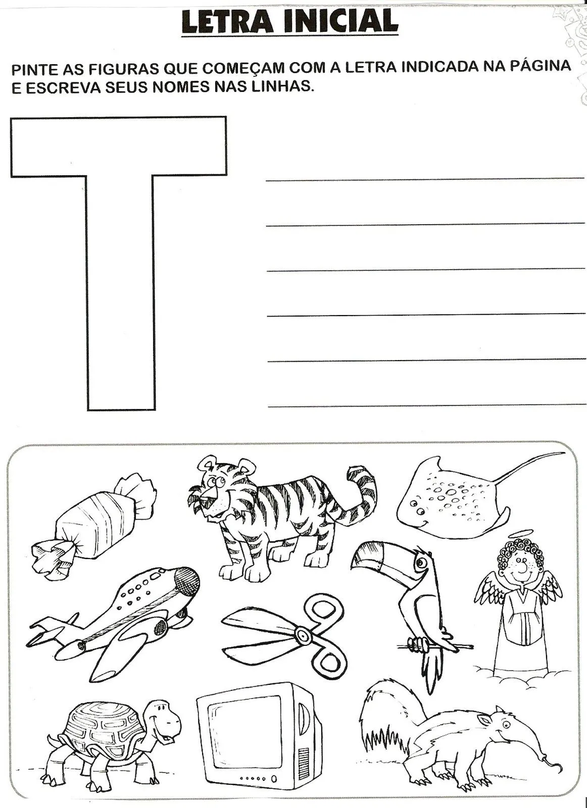 Cantinho de Atividades Escolares Profª Alexandra: Letra Inicial Cantinho de Atividades Escolares Profª Alexandra: Letra Inicial