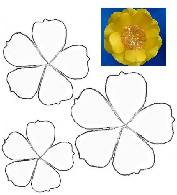 Modelo de flores de fomi - Imagui