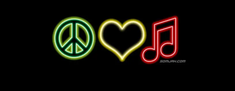Capa para Facebook Paz, Amor e Reggae - SOMJAH - Rádio Reggae
