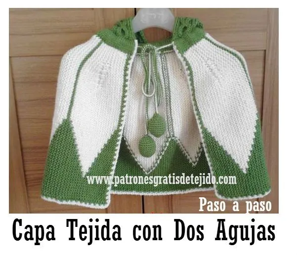 Capa Tejida con Dos Agujas / Paso a paso | Crochet y Dos agujas ...