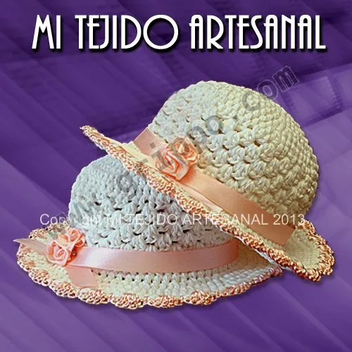 Sombrero para bebés tejidos a crochet - Imagui