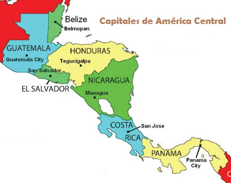 Mapa de america con division politica y capitales - Imagui