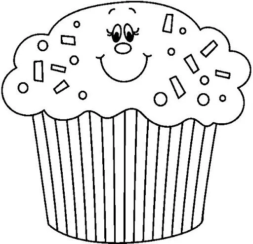 Dibujos de cupcakes para colorear e imprimir - Imagui