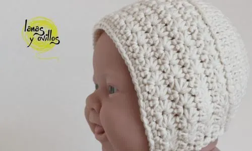 Capotas bebe on Pinterest | Bebe, Baby Bonnets and Baby Bonnet Pattern