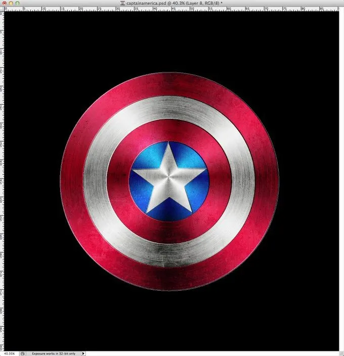 Captain America Shield in Photoshop | Abduzeedo Design Inspiration