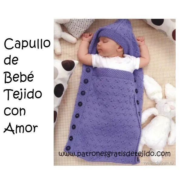 Capullo de bebé tejido con amor - moldes y puntos | Crochet y Dos ...