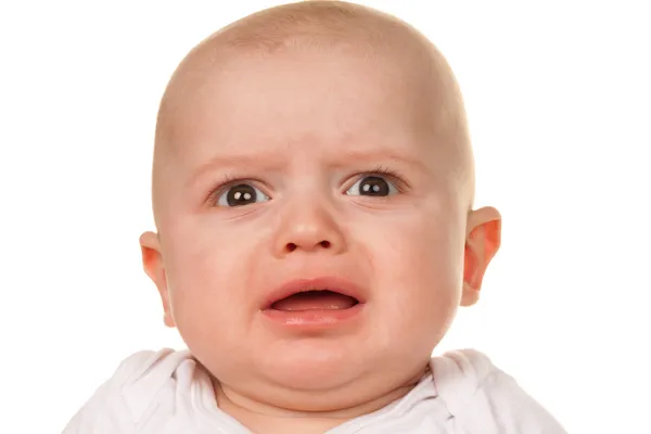 Cara de un bebé llorando, triste — Foto stock © ginasanders #8190779