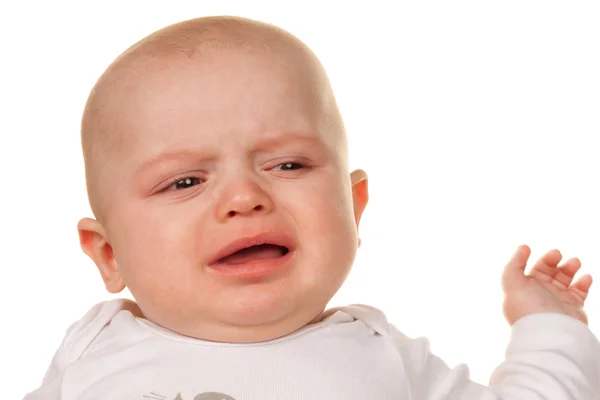 Cara de un bebé llorando, triste — Foto stock © ginasanders #8190806