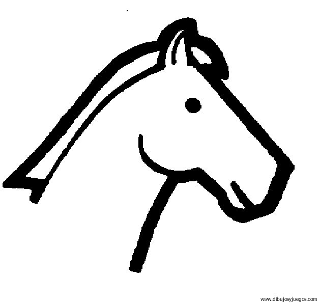 dibujo-de-caballo-153 | Dibujos y juegos, para pintar y colorear