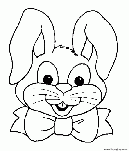 Carita de conejo para pintar - Imagui