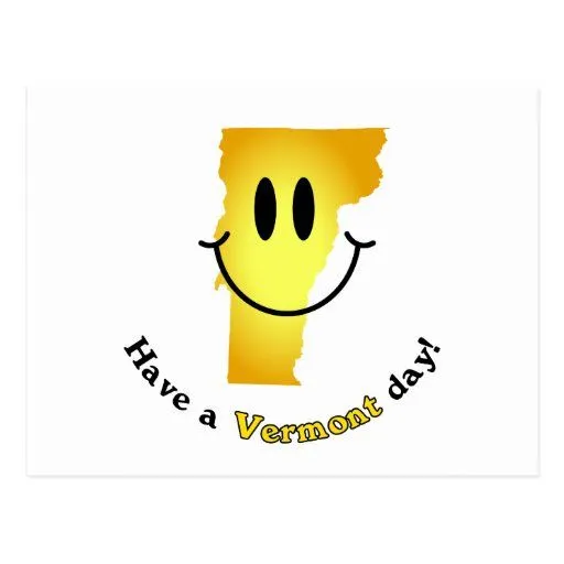 Cara feliz - tenga un día de Vermont! Postales de Zazzle. Cara feliz - tenga un día de Vermont! Postales de Zazzle.