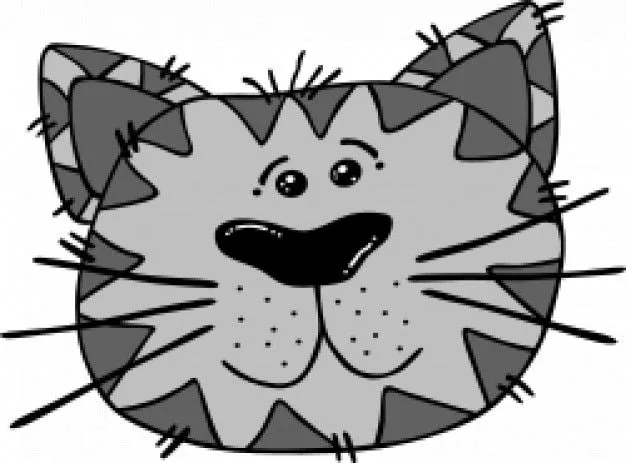 cara de gato de dibujos animados | Descargar Vectores gratis