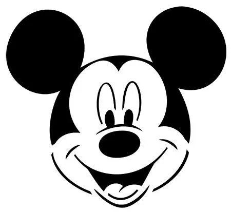 La cara de Mickey y Minnie para pintar - Imagui