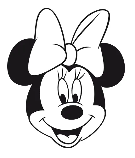 Minnie Mouse carita para pintar - Imagui
